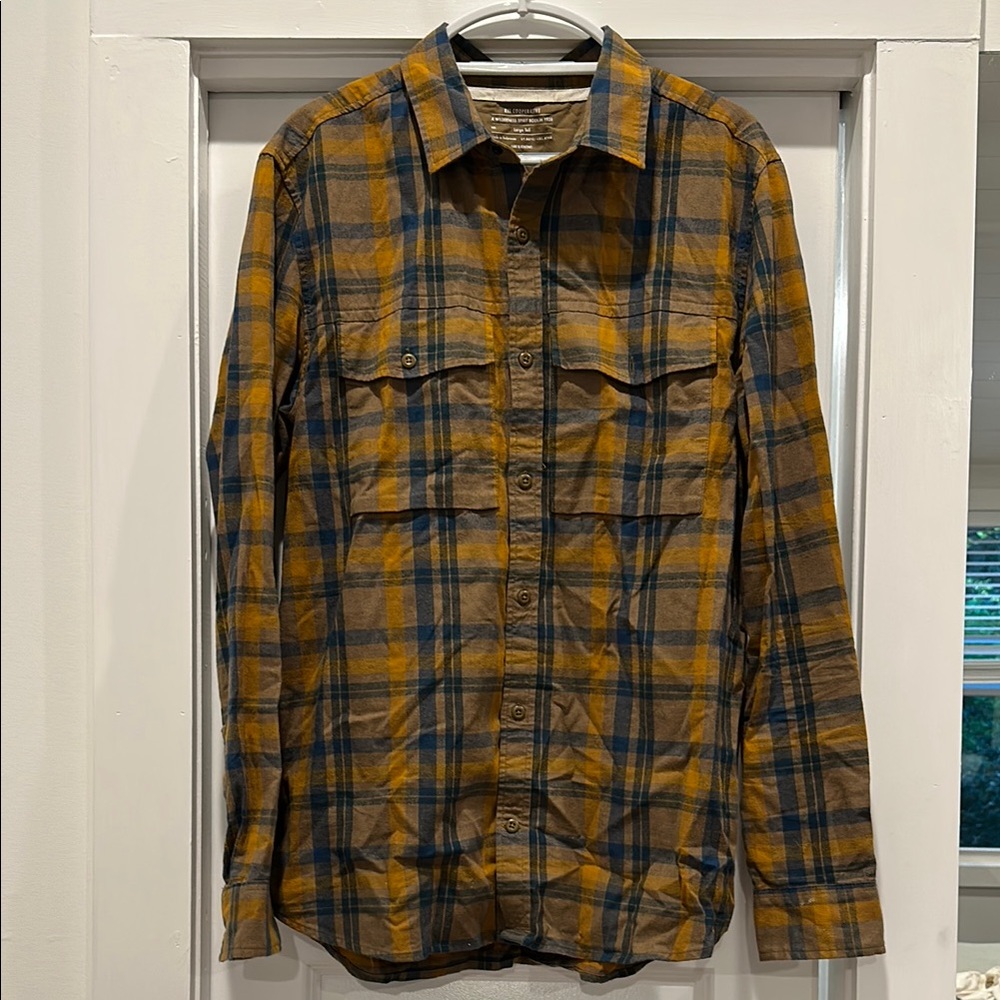 Large TALL Plaid Long Sleeve Button-Up Shirt